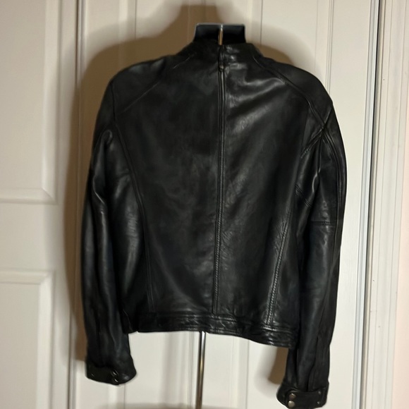 Men’s New Rebel black leather motorcycle jacket. Size L - Picture 2 of 7